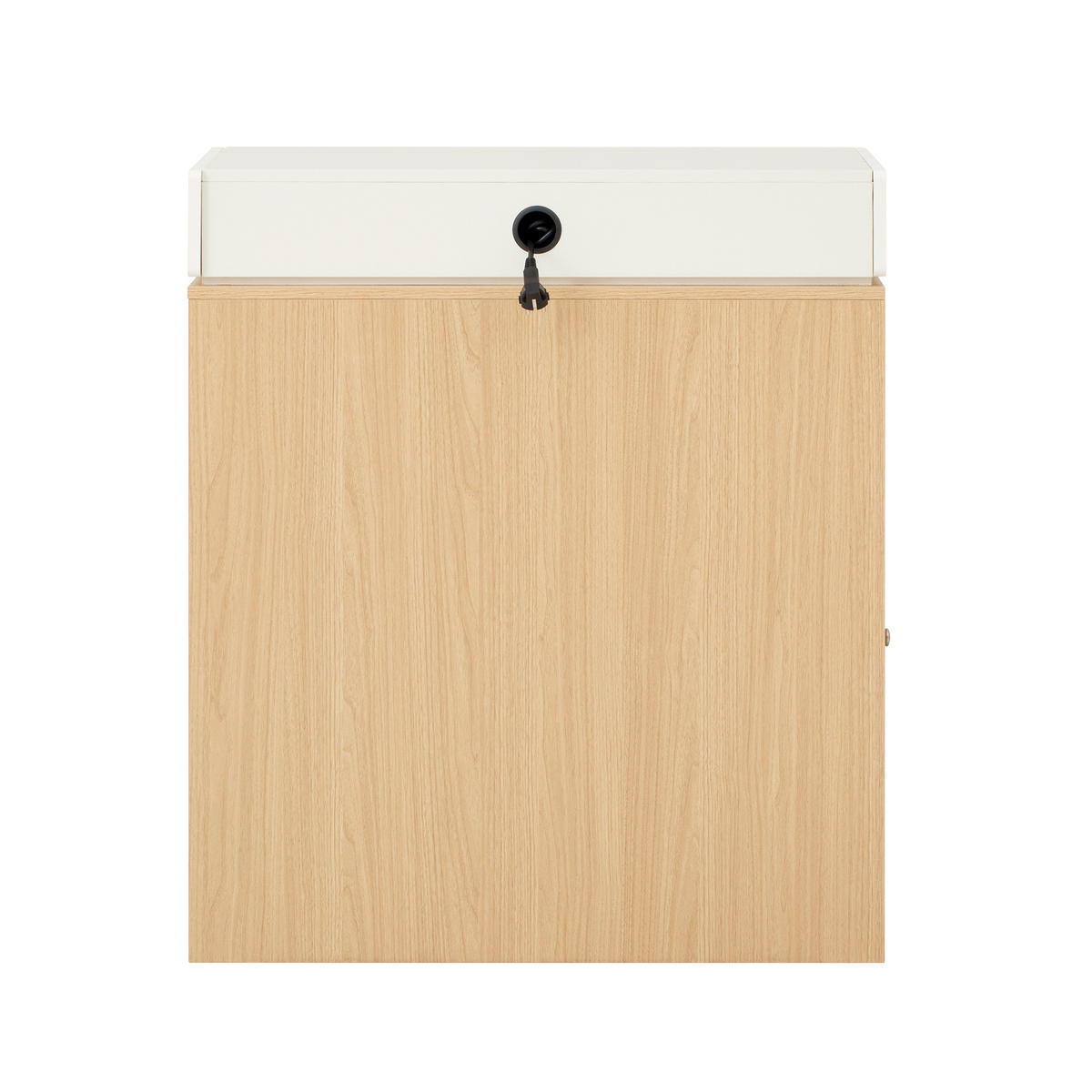 KÜCHENINSEL in Naturfarbe und Weiß Servierwagen mit Steckdosen und Haken für Esszimmer und Küche, B83/T46/H96 cm - Naturfarben, Glas/Holzwerkstoff (83/96/46cm) - STILVORA