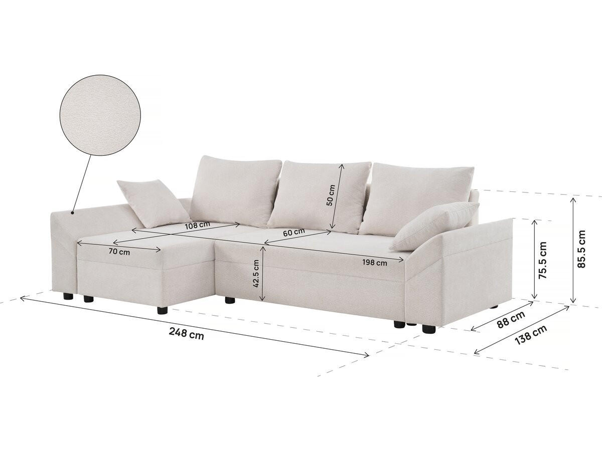 ECKSOFA vaugirard ii beige - Beige, Textil (138/248cm) - Habitat Garten