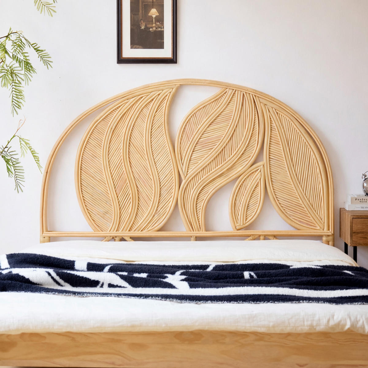 BETTKOPFTEIL Rund Braun 140 x 4 x 141 (cm) - Braun, Holz (139.5/141/3.8cm) - Nordlys