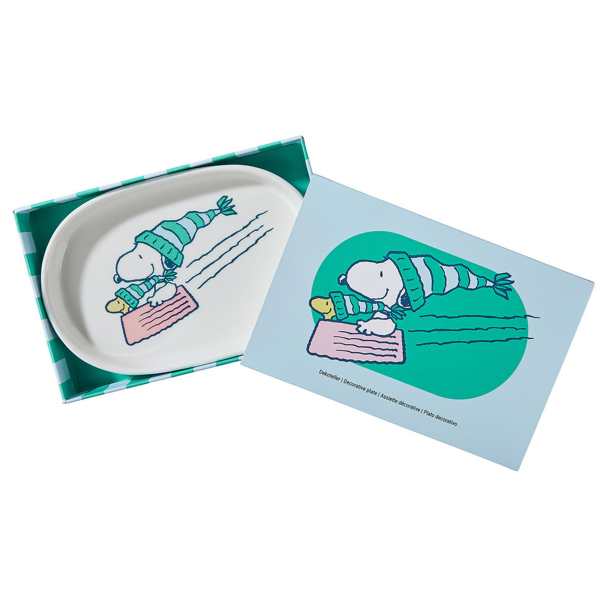 DEKOTELLER Peanuts Snoopy mit Mütze - Weiß, Keramik (2cm) - Butlers