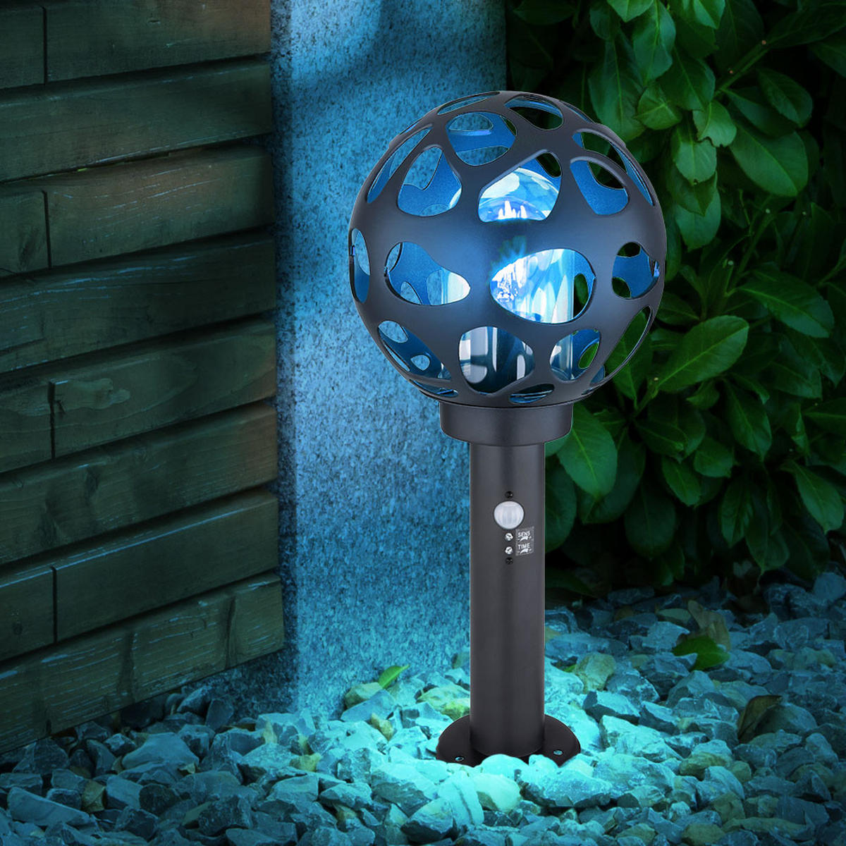 LED AUSSENLEUCHTE Aluminium Anthrazit - Anthrazit, Metall (20/20/45cm) - Globo Lighting