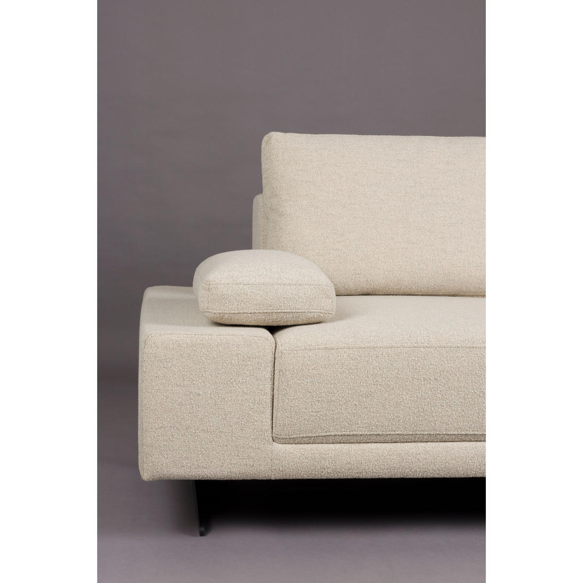SOFA 3-SITZER Shelly Chaise Longue Rechts Off-White - Beige/Weiß, Kunststoff (308/90/183.5cm) - Dutchbone