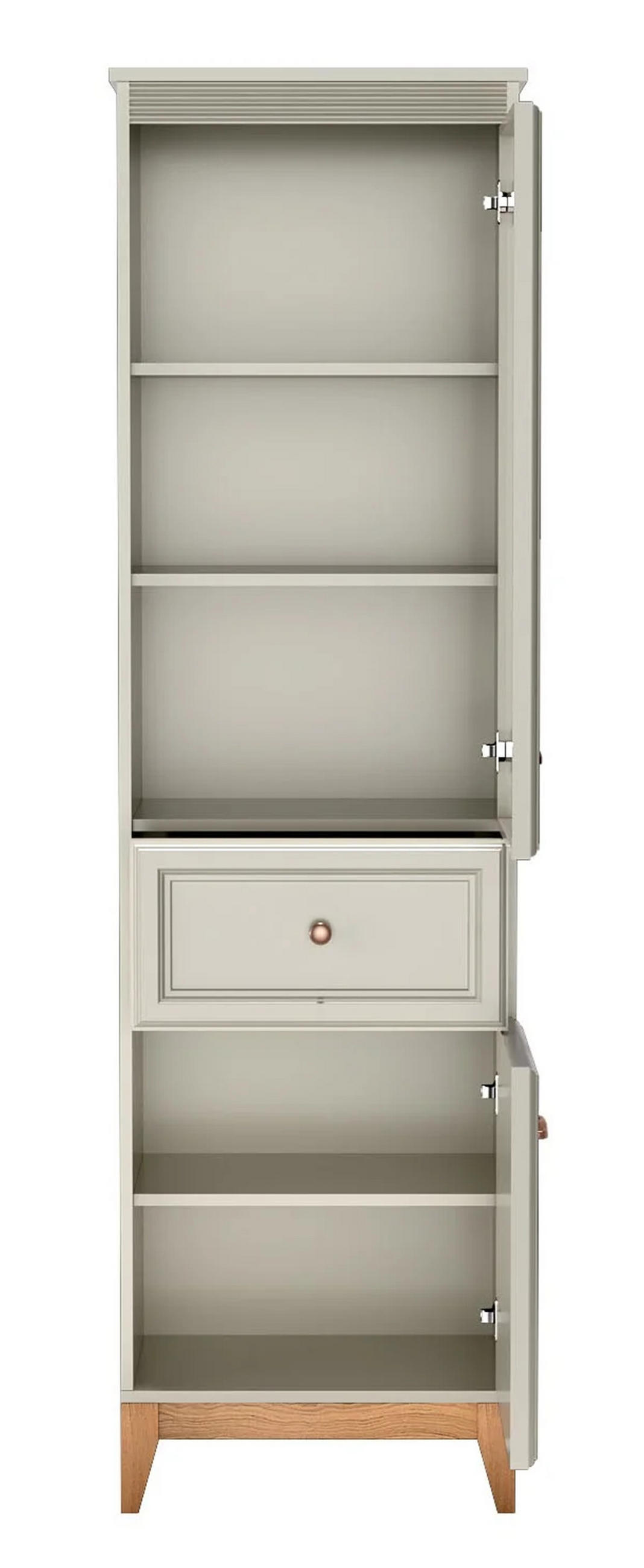 VITRINESCHRANK WINDSOR W-6 - Kaschmir, Holzwerkstoff (55/193/41cm) - Meblini