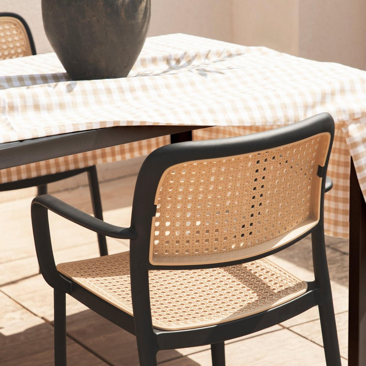 STUHL FÜR DRAUSSEN Kaira Zweifarbig 57 cm x 81 cm - Multicolor, Kunststoff (57/81/54cm)