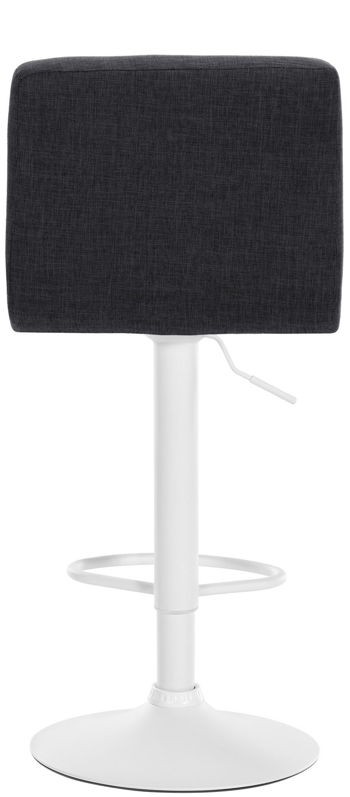 BARHOCKER Cala Stoff weiß dunkelgrau - Dunkelgrau/Weiß, Textil/Metall (46/114/47cm) - TPFLiving