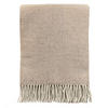 WOLLDECKE Recycelt Struktur Beige 131x170 - Beige, Textil (131/170cm) - Malagoon