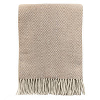 WOLLDECKE Recycelt Struktur Beige 131x170 - Beige, Textil (131/170cm) - Malagoon