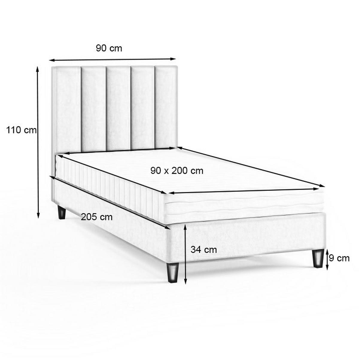 BOXBETT Kongo 90x200 cm, Kinderbett, hellgrau - Grau, Holz/Kunststoff (90/200cm) - Margaret Hadas24