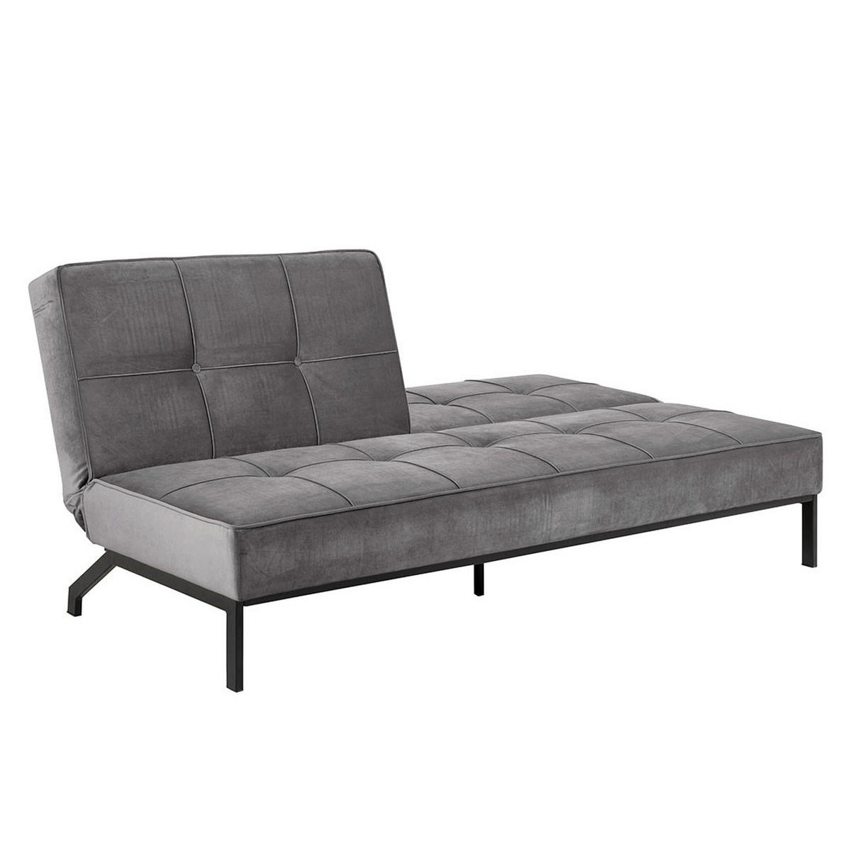 BÄDDSOFFA Per för 2 personer 198 x 95 x 87 cm – grå - Grå, Träbaserade material/Textil (198/87/95cm) - ebuy24