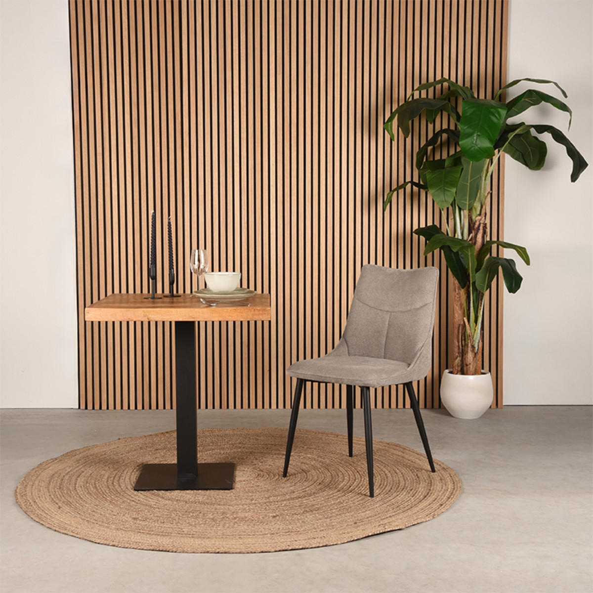 ESSZIMMERSTUHL Riv Beige 59/47/88 cm 2er-Set - Beige, Textil (47/88/59cm) - LABEL51