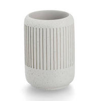 ZAHNBÜRSTENBECHER Cement Ø 7 cm - Weiß, Stein (7/10.2/7cm)