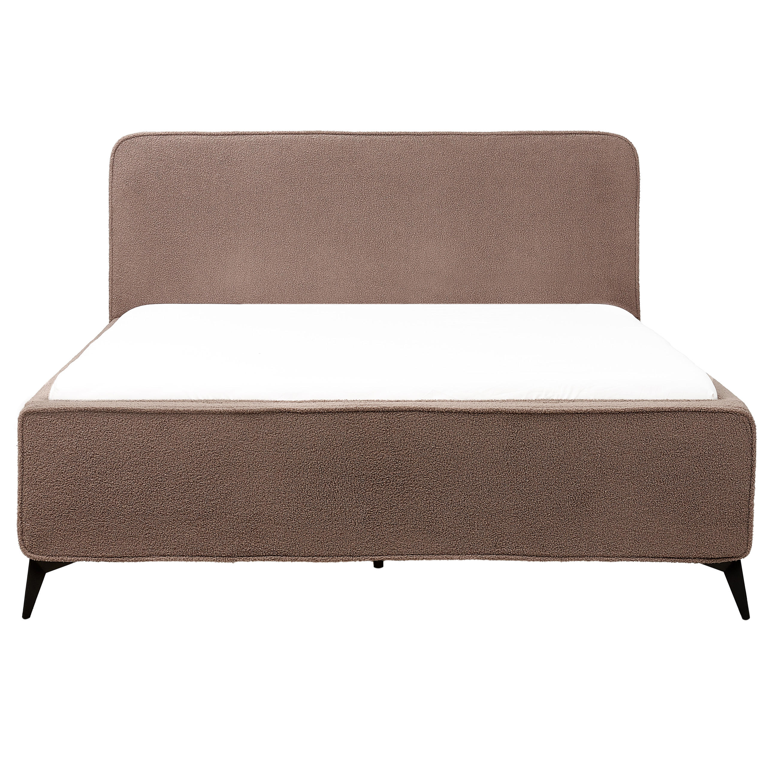 POLSTERBETT mit Lattenrost 160x200 cm Braun Valognes - Braun, Textil (160/200cm) - Beliani