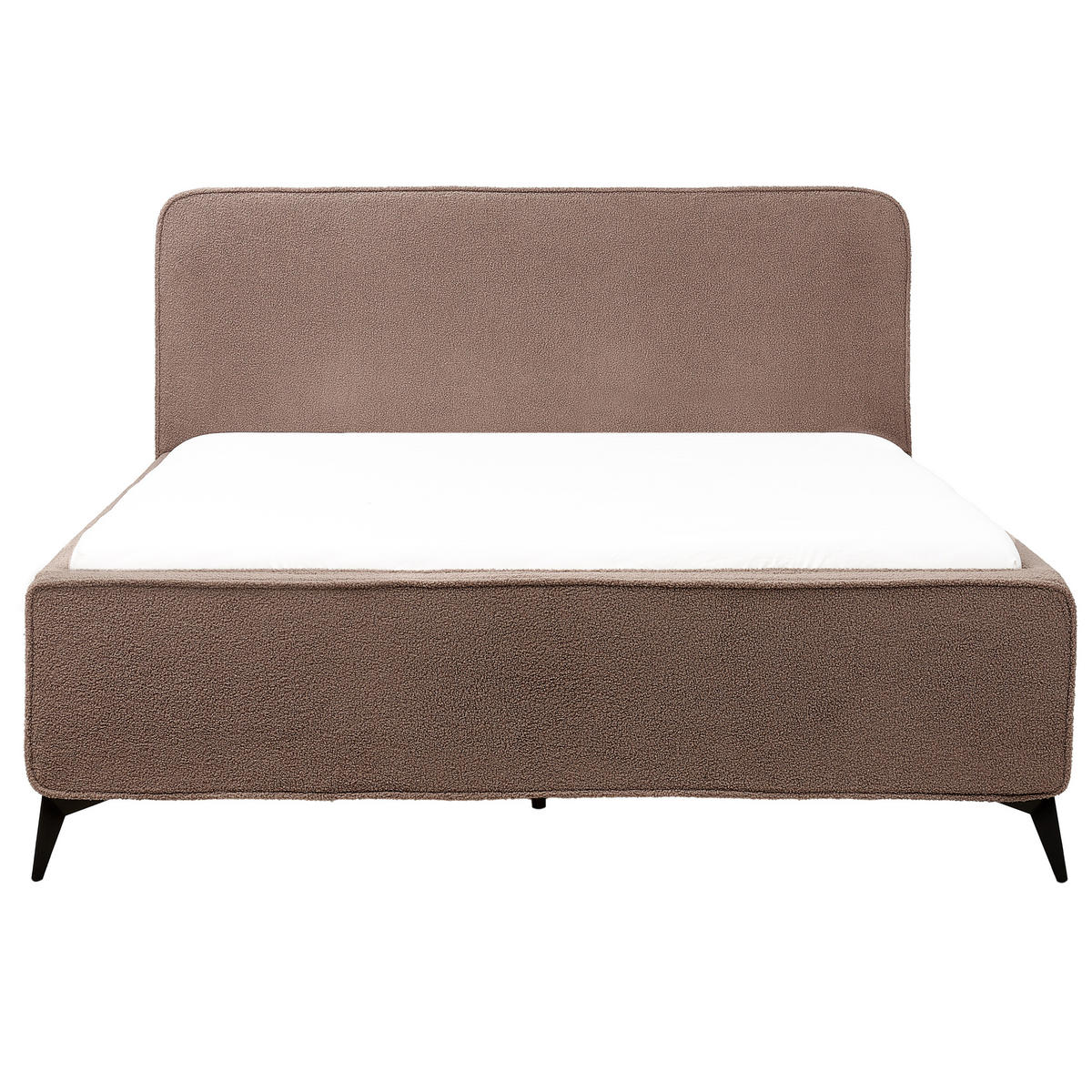 POLSTERBETT mit Lattenrost 160x200 cm Braun Valognes - Braun, Textil (160/200cm) - Beliani