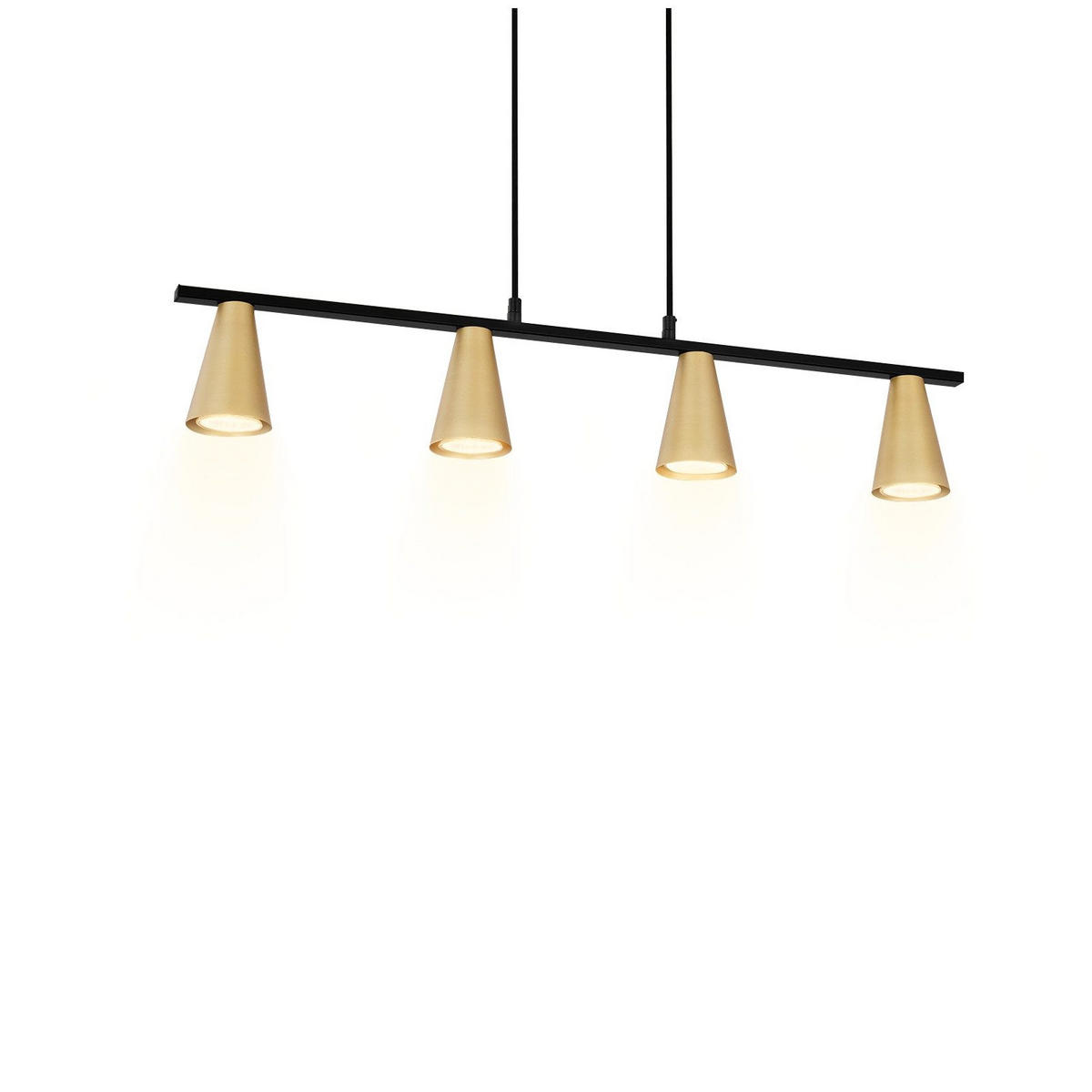 PENDELLEUCHTE Aurora 70/7/160 cm - Goldfarben, Metall (70/7/160cm) - ZMH