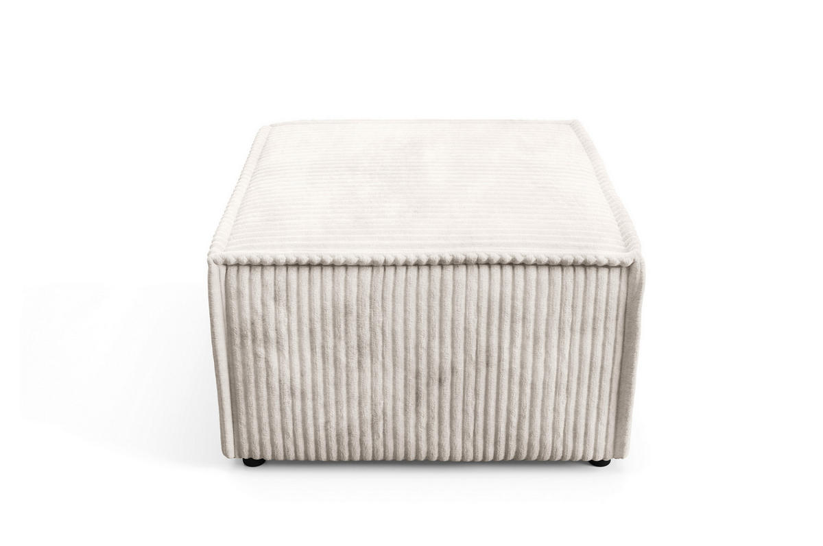 POLSTERHOCKER TESSO Modern Sitzhocker, Fußhocker Creme - Creme, Holzwerkstoff/Kunststoff (76/41/76cm) - MASSENO