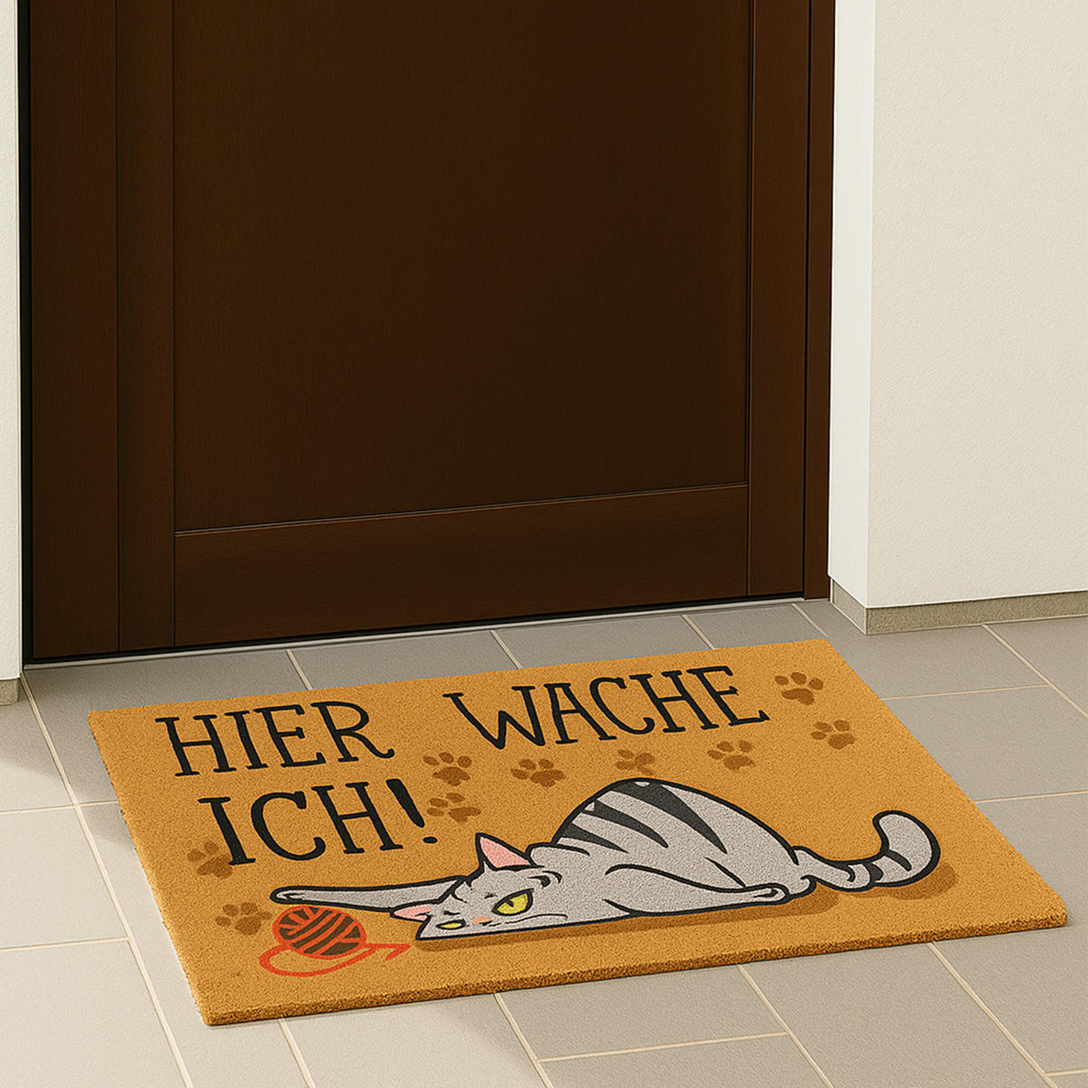 ROHOŽ - světle hnědá, textil/plast (60/40cm) - Relaxdays