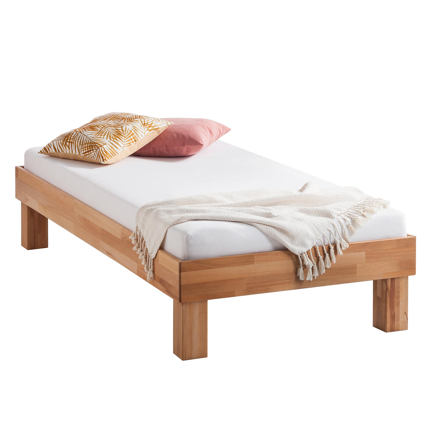 BETT - Massivholz - Kernbuche, Holz (90/200cm) - home24