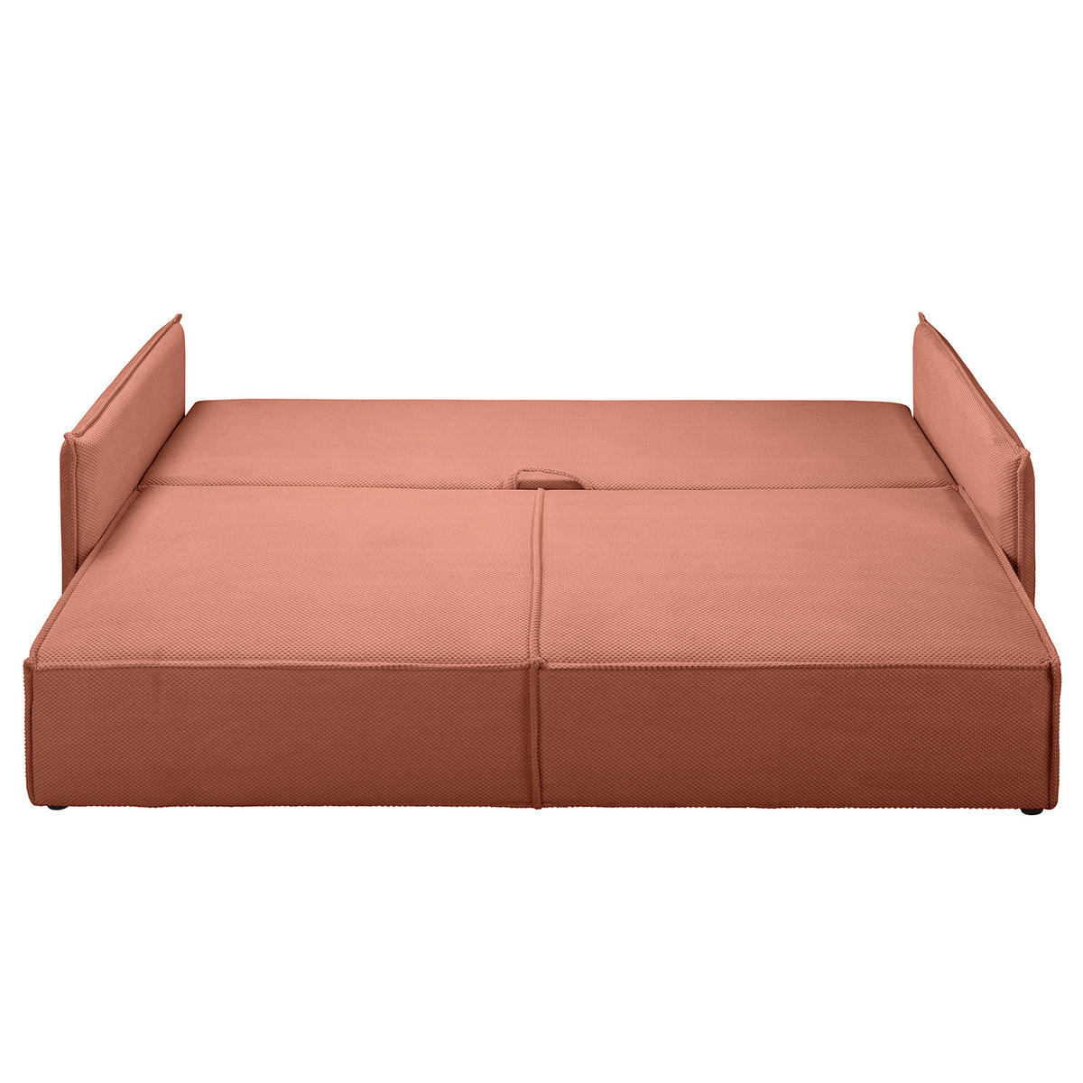 SCHLAFSOFA - Schwarz/Altrosa, Kunststoff/Textil (221/70/105cm) - home24