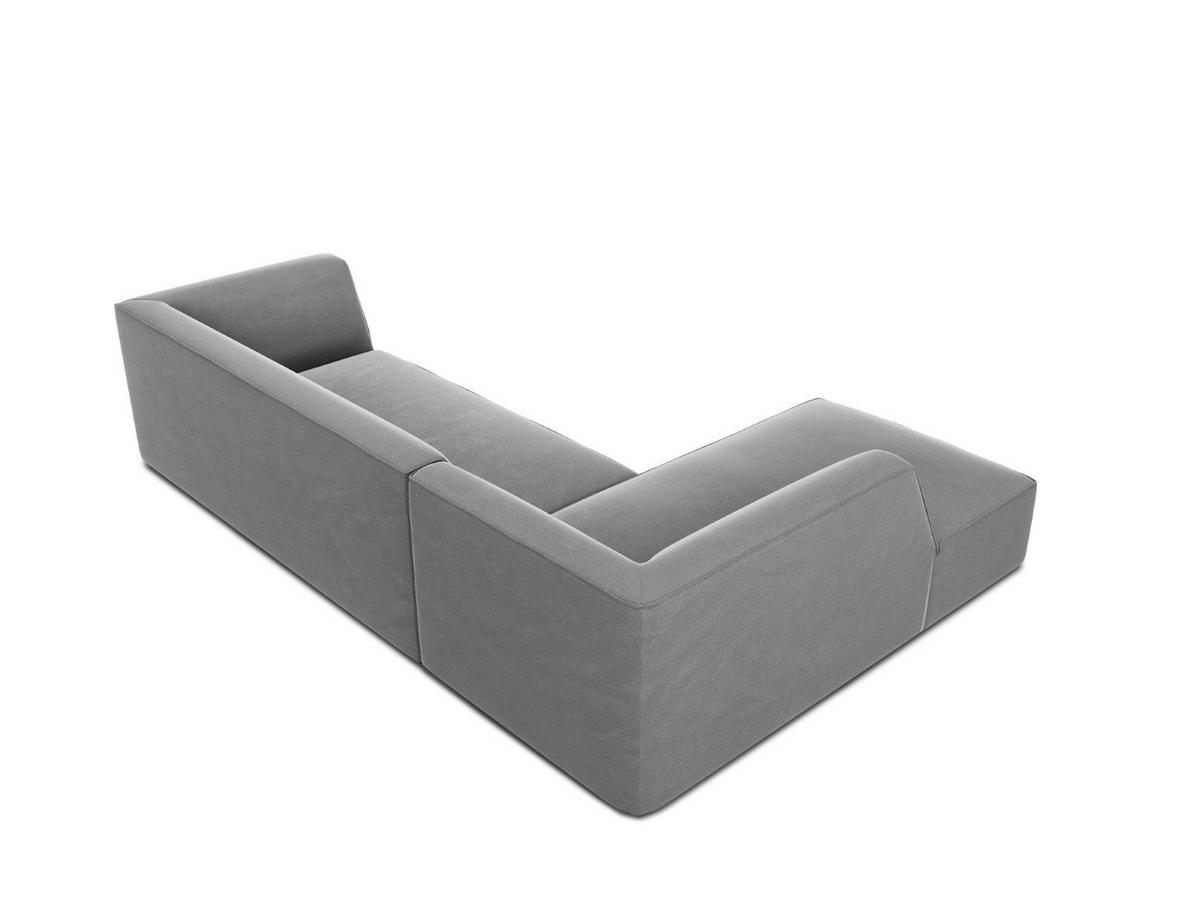 ECKSOFA links Ruby aus Samt grau 4 Sitzplätze - Grau, Textil (180/273cm) - Micadoni