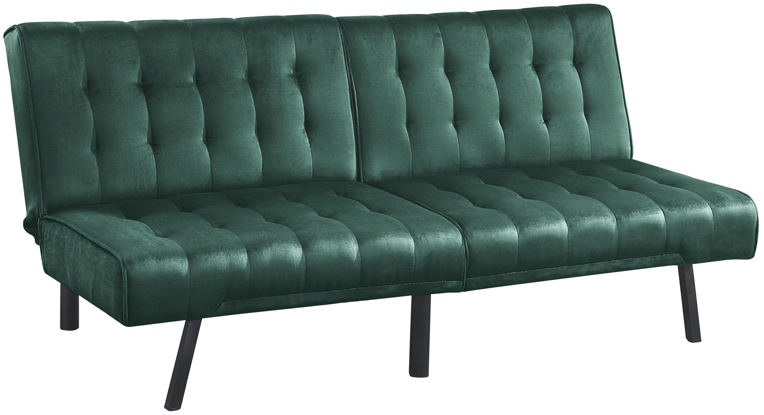 SCHLAFSOFA Pierre Samt Grün - Grün, Textil (180/81/86cm) - ATLANTIC home collection