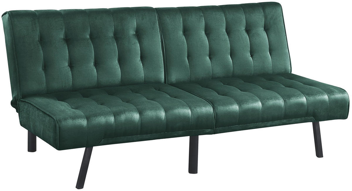 SCHLAFSOFA Pierre Samt Grün - Grün, Textil (180/81/86cm) - ATLANTIC home collection