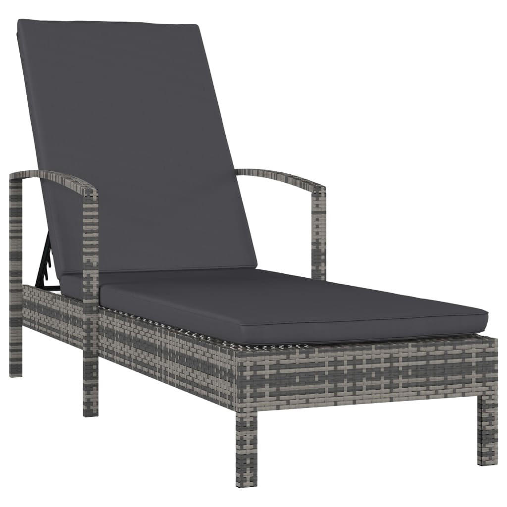 vidaXL Sonnenliege Grau 195x95x68 cm