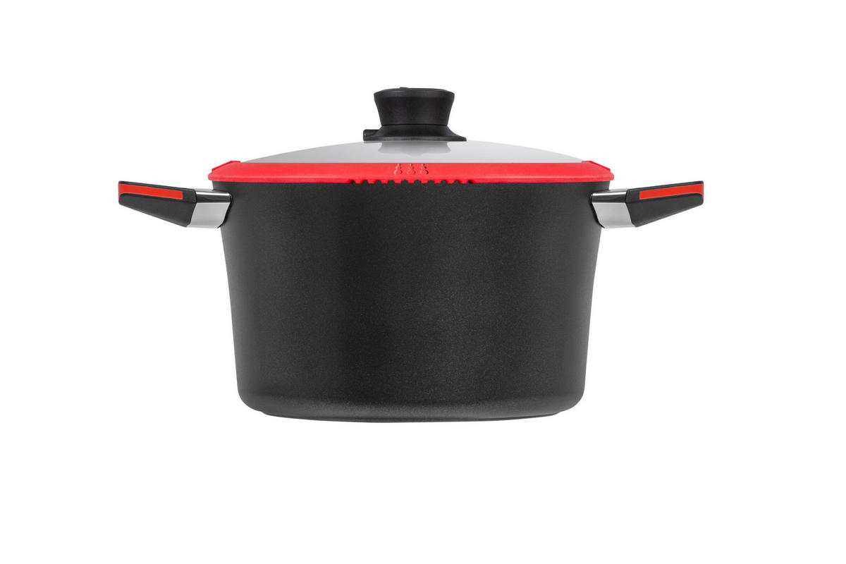 KOCHTOPF INDUKTION ⌀24cm - ROT - Rot, Kunststoff/Metall (24cm) - Gastrolux