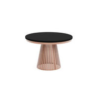 ESSTISCH Cone Bis - Schwarz/Kupferfarben, Holzwerkstoff/Metall (120/120/76cm) - Meblini