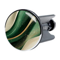 WASCHBECKENSTÖPSEL Flow - Beige/Goldfarben, Kunststoff/Metall (4/7/7cm) - Sanilo