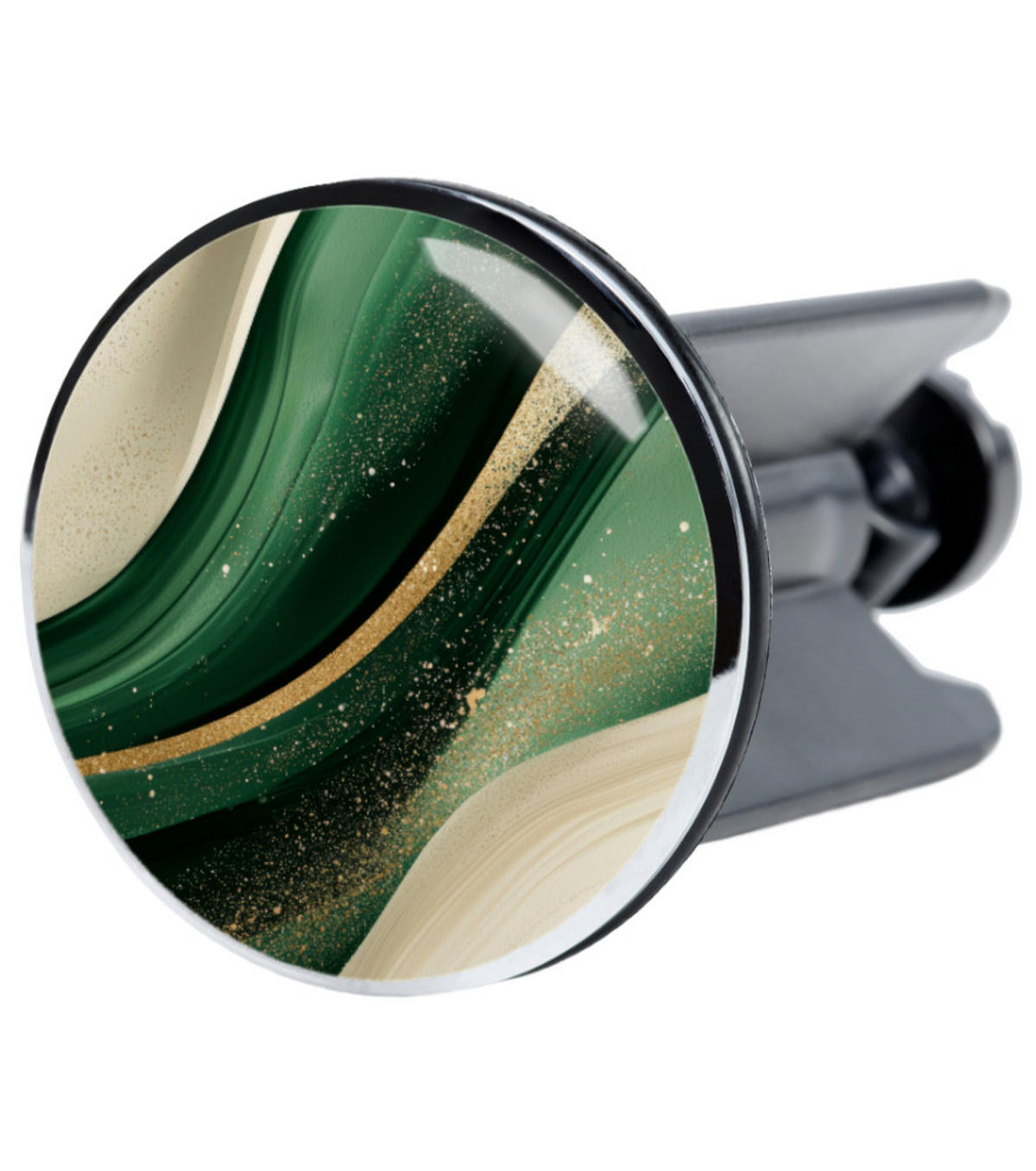 WASCHBECKENSTÖPSEL Flow - Beige/Goldfarben, Kunststoff/Metall (4/7/7cm) - Sanilo