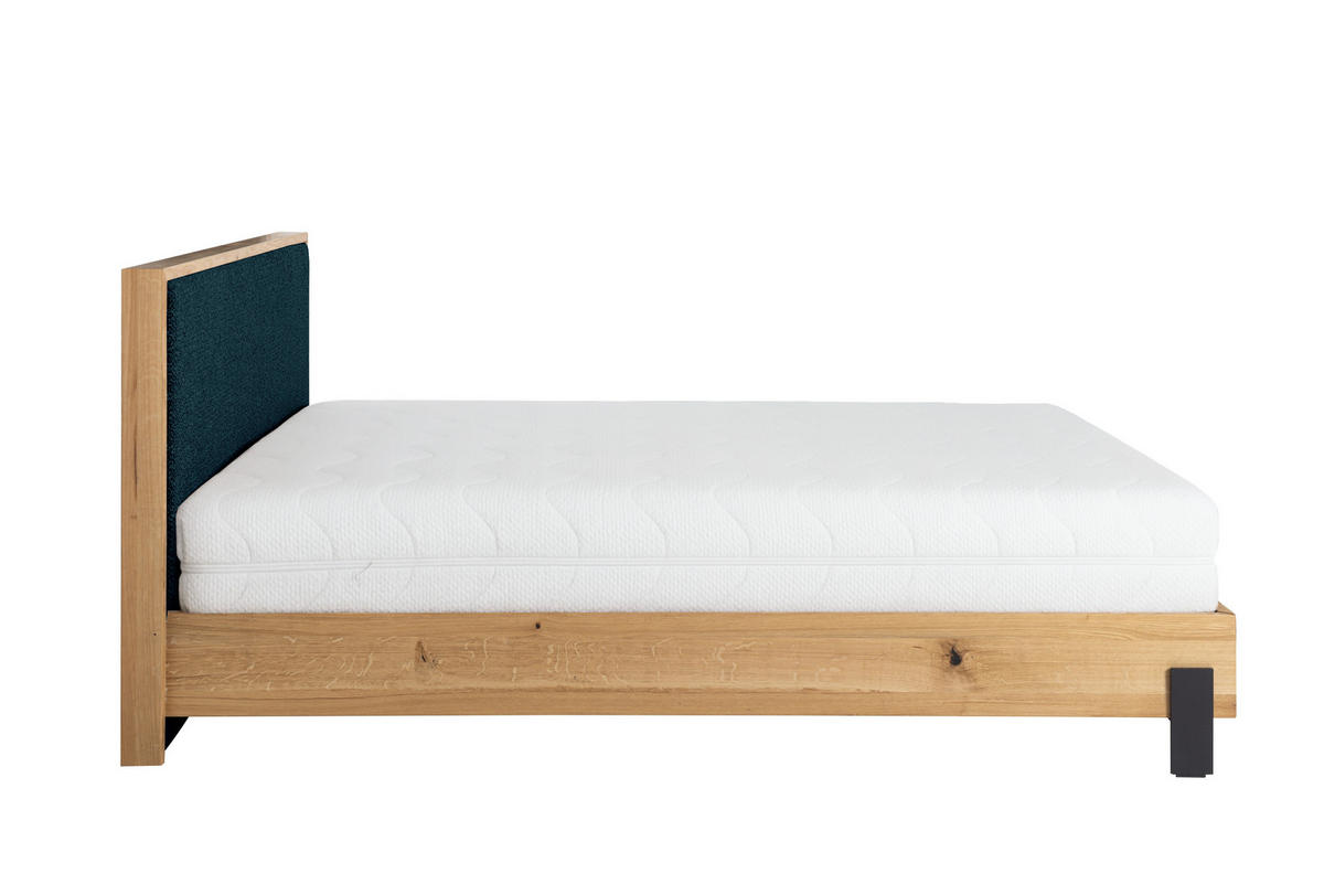 POLSTERBETT mit Matratze PRATO, Dunkelblau, 180x200 cm - Dunkelblau, Textil (180/200cm) - KS Home Concept