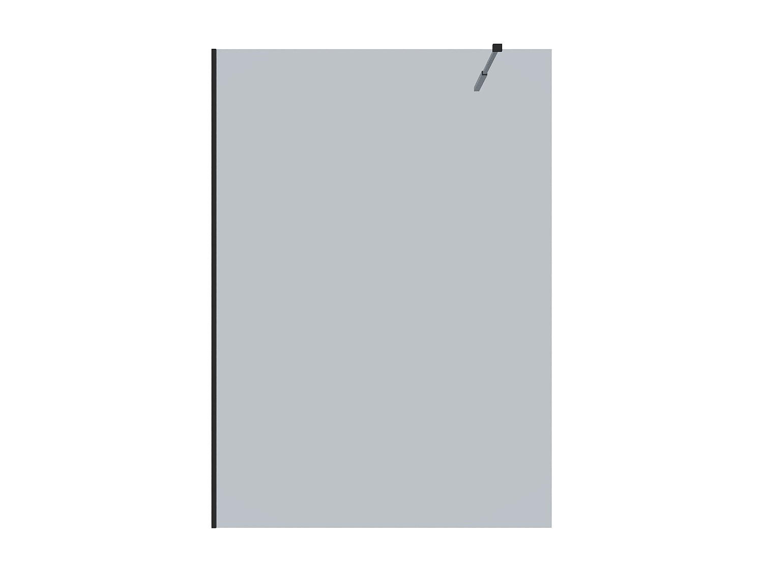 DUSCHWAND - 140 cm x 0.6 cm - Glas - Schwarz - MALIKA II - Schwarz, Glas (140/200cm) - Vente-Unique