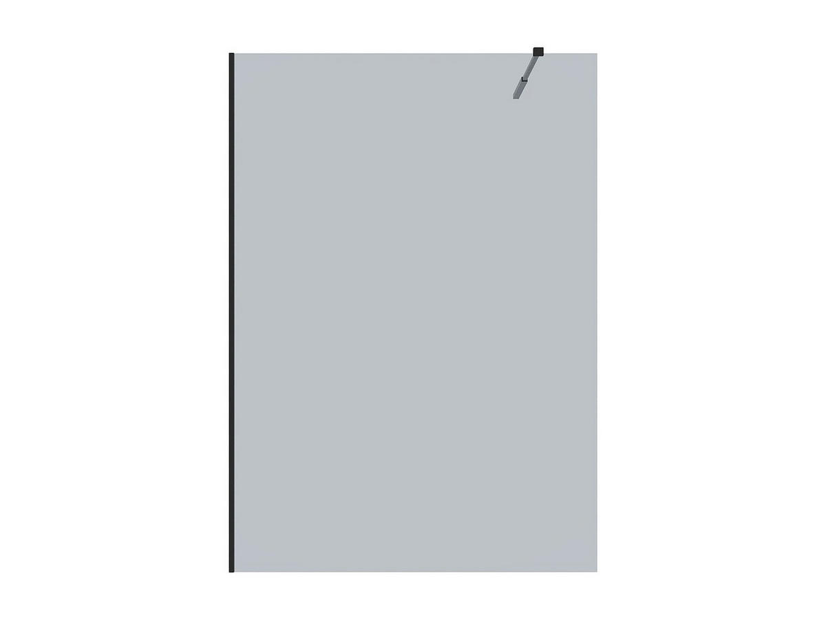 DUSCHWAND - 140cm x 0.6cm - Sicherheitsglas - schwarz - MALIKA II - Schwarz, Glas (140/200cm) - Vente-Unique