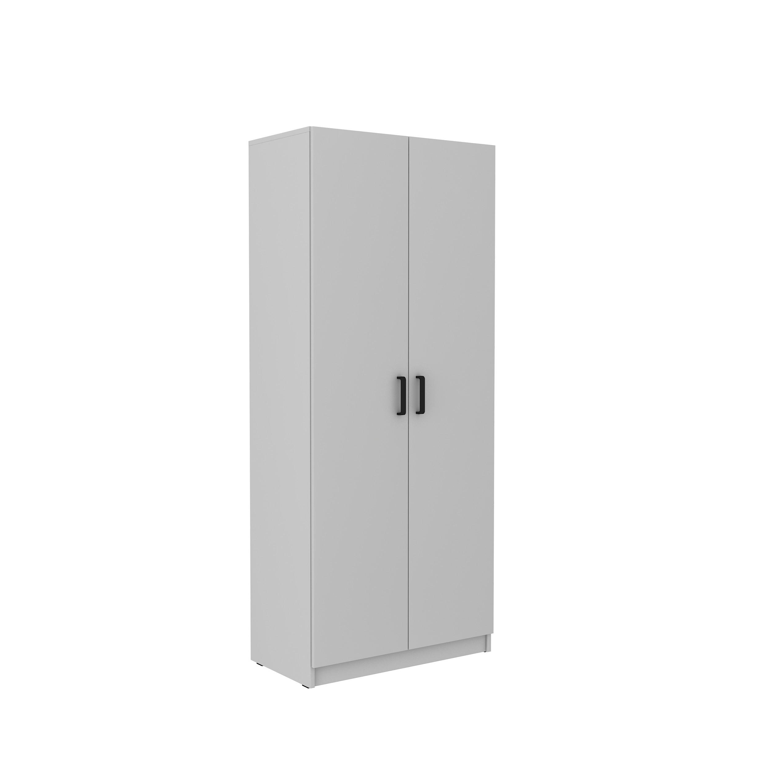 DREHTÜRENSCHRANK MALTESA 79,9/190,1/43,6cm 2-türig Grau - Grau, Holzwerkstoff (79.9/190.1/43.6cm) - MASSENO