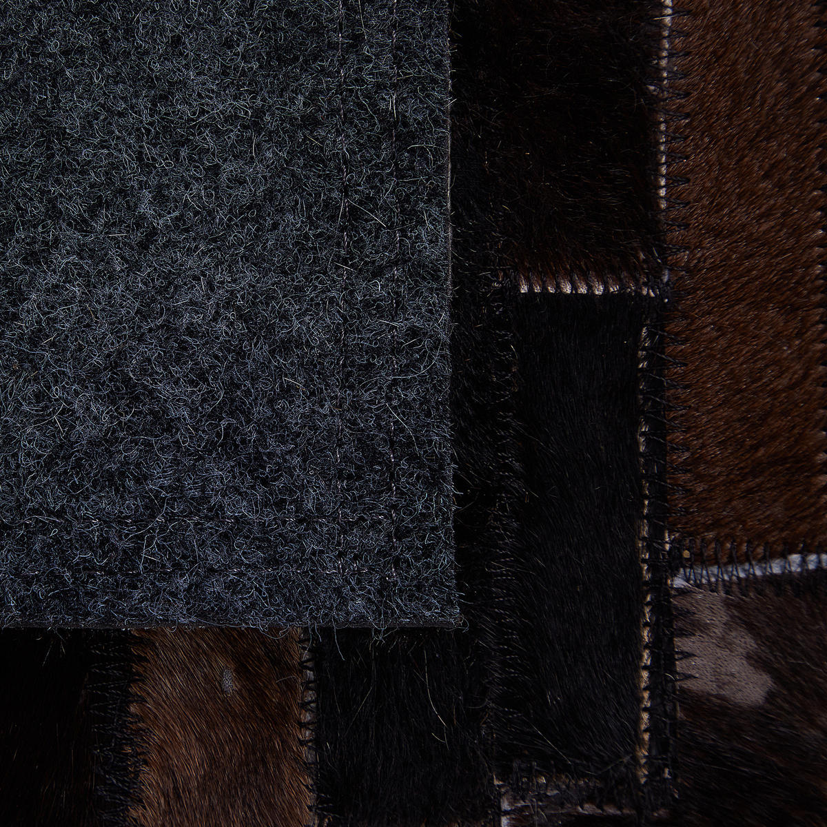 KURZFLOR-TEPPICH Akseki 200/140 cm - Braun, Fell (140/200cm) - Beliani