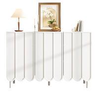 SIDEBOARD 120/35/80 cm Weiß aus MDF mit wellenförmigen Türen - Weiß, Holzwerkstoff (35/80/120cm) - OKMYHOME