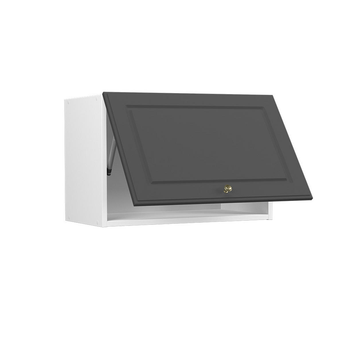 HÄNGESCHRANK Fame-Line Anthrazit-Gold 60 cm Flach - Anthrazit/Weiß, Holzwerkstoff (60/40/34.1cm) - Vicco