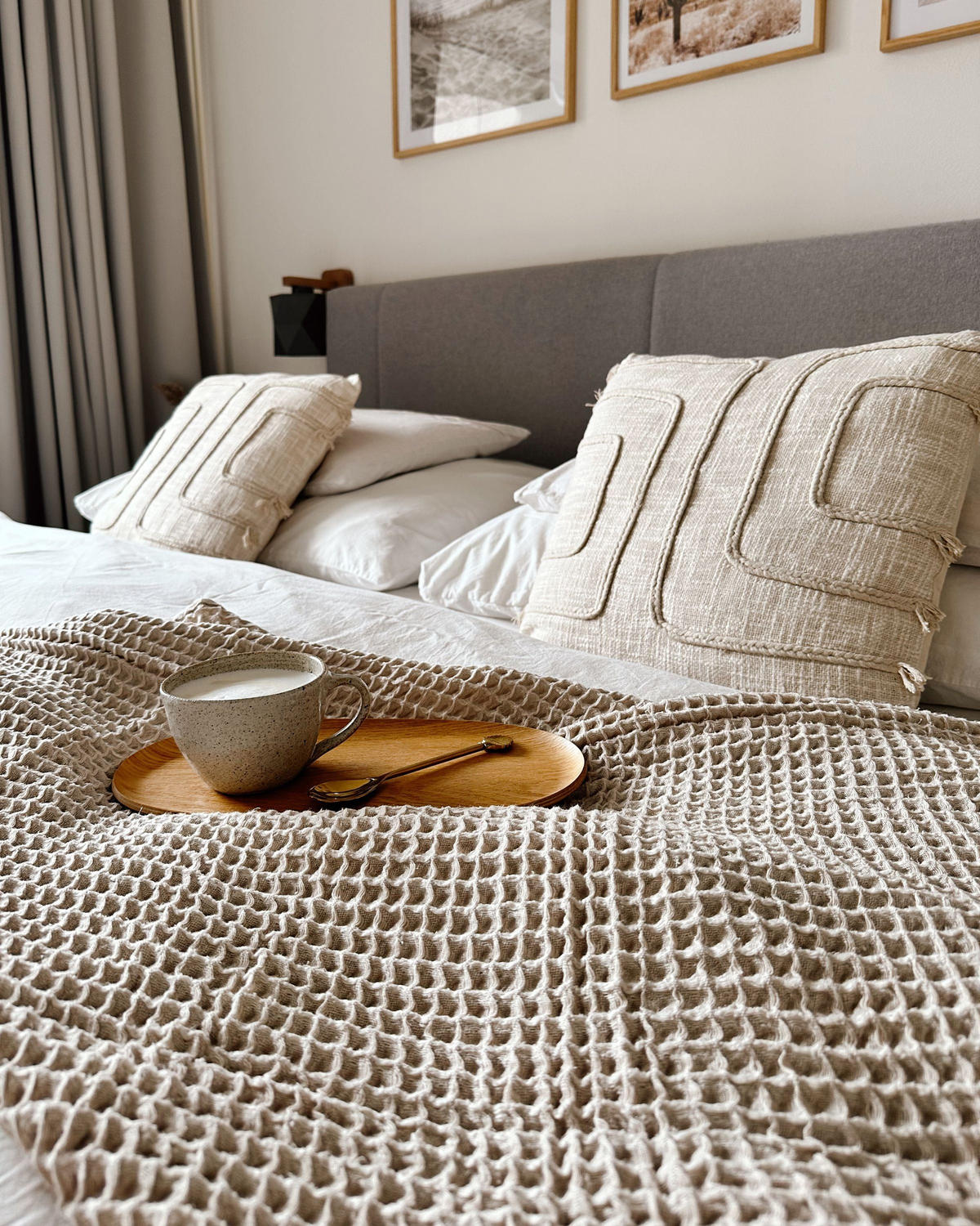DEKOKISSEN 2er-Set Hellbeige 45/45 cm Pleione - Beige, Naturmaterialien/Textil (45/45cm) - Beliani