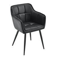 KRESLO S PODRUČKAMI Birmingham - čierna, kov/textil (60/82/59cm) - [en.casa]