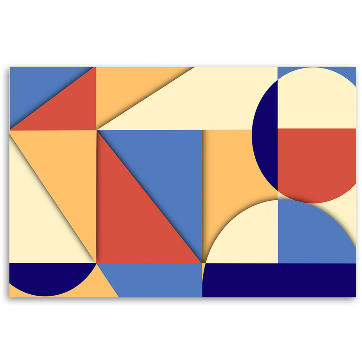 WANDBILD geometrische abstraktionsformen - Multicolor, Textil (60/40cm) - Feeby