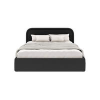 POLSTERBETT Juko 160x200 cm, Schwarz - Schwarz, Textil (160/200cm) - Fedve
