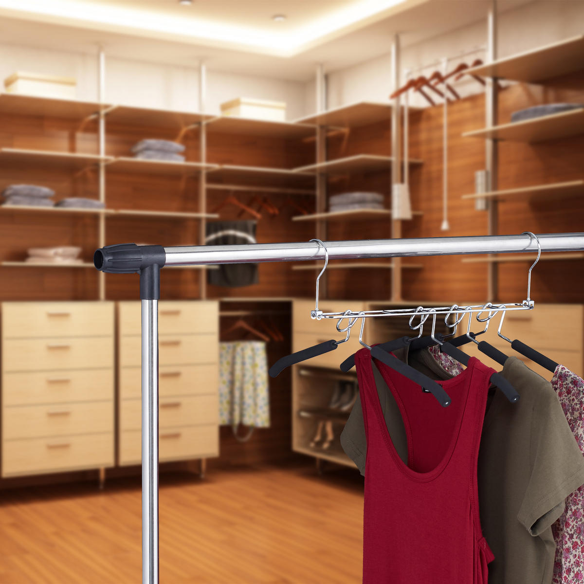 VIAC vešiakov - viacfarebná, kov/textil (4cm) - Relaxdays