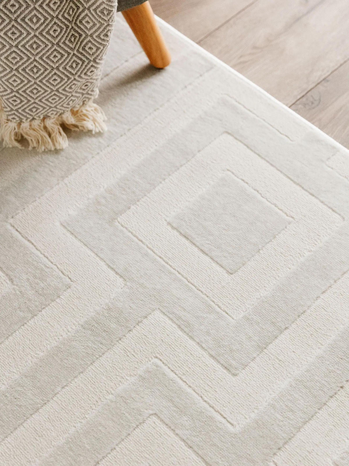 TEPPICH Claire Cream 240x340 cm - Creme, Kunststoff (240/340cm) - benuta