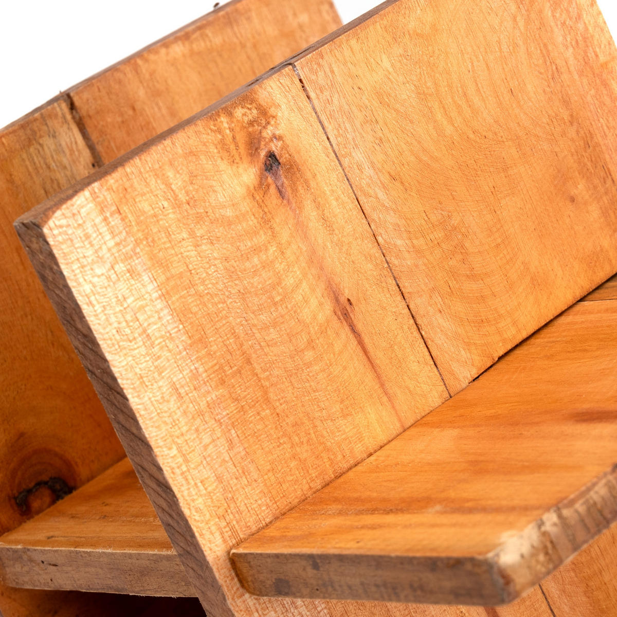 FLASCHENREGAL Stuck 52cm, Mahagoni Massivholz naturfarben - Naturfarben, Holz (52/32/19.5cm) - CREEDWOOD