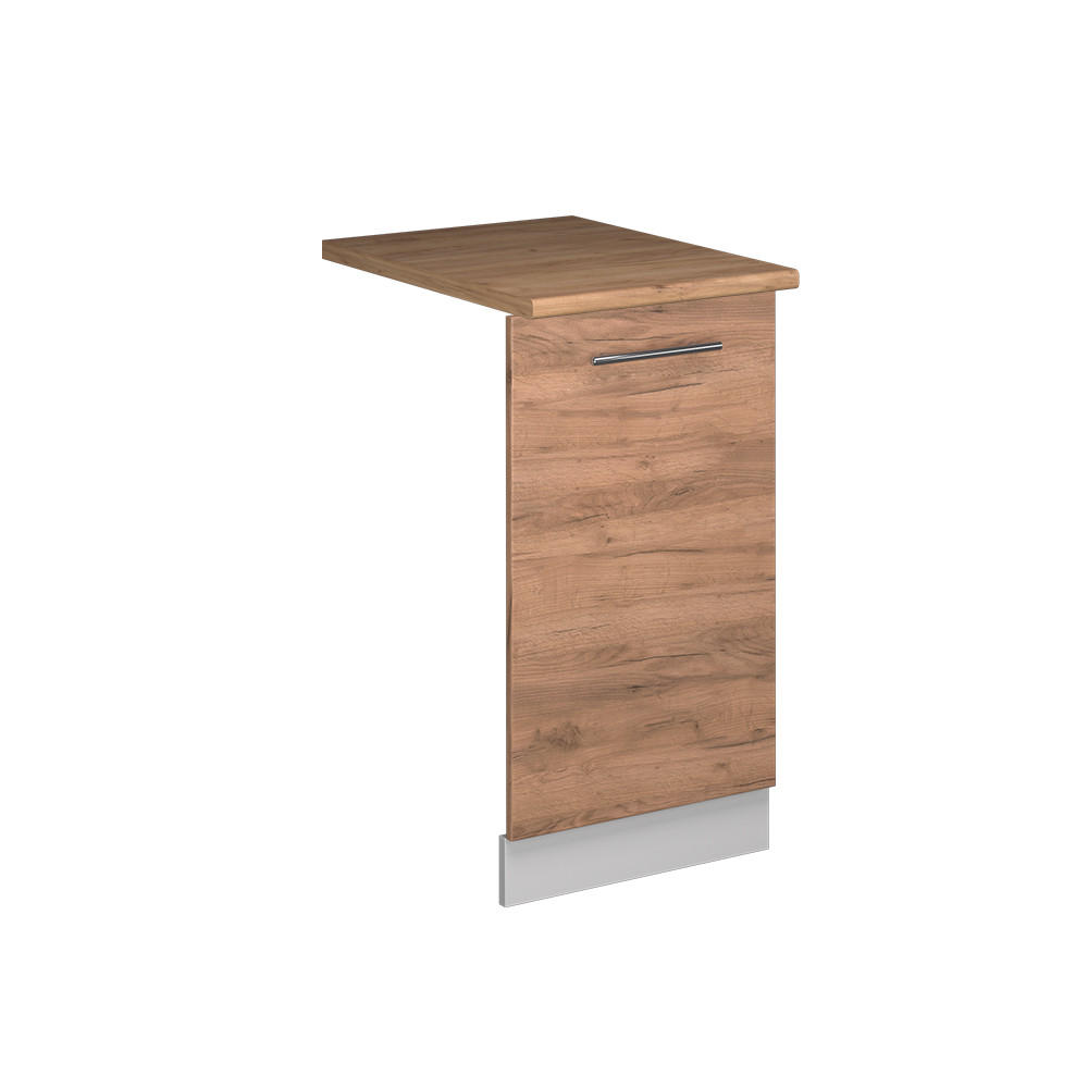 DISKMASKINENS FRONTPANEL Fame-Line Goldkraft ek 45 cm , AP Oak Honungsek, Vit 81.8/45/60 cm