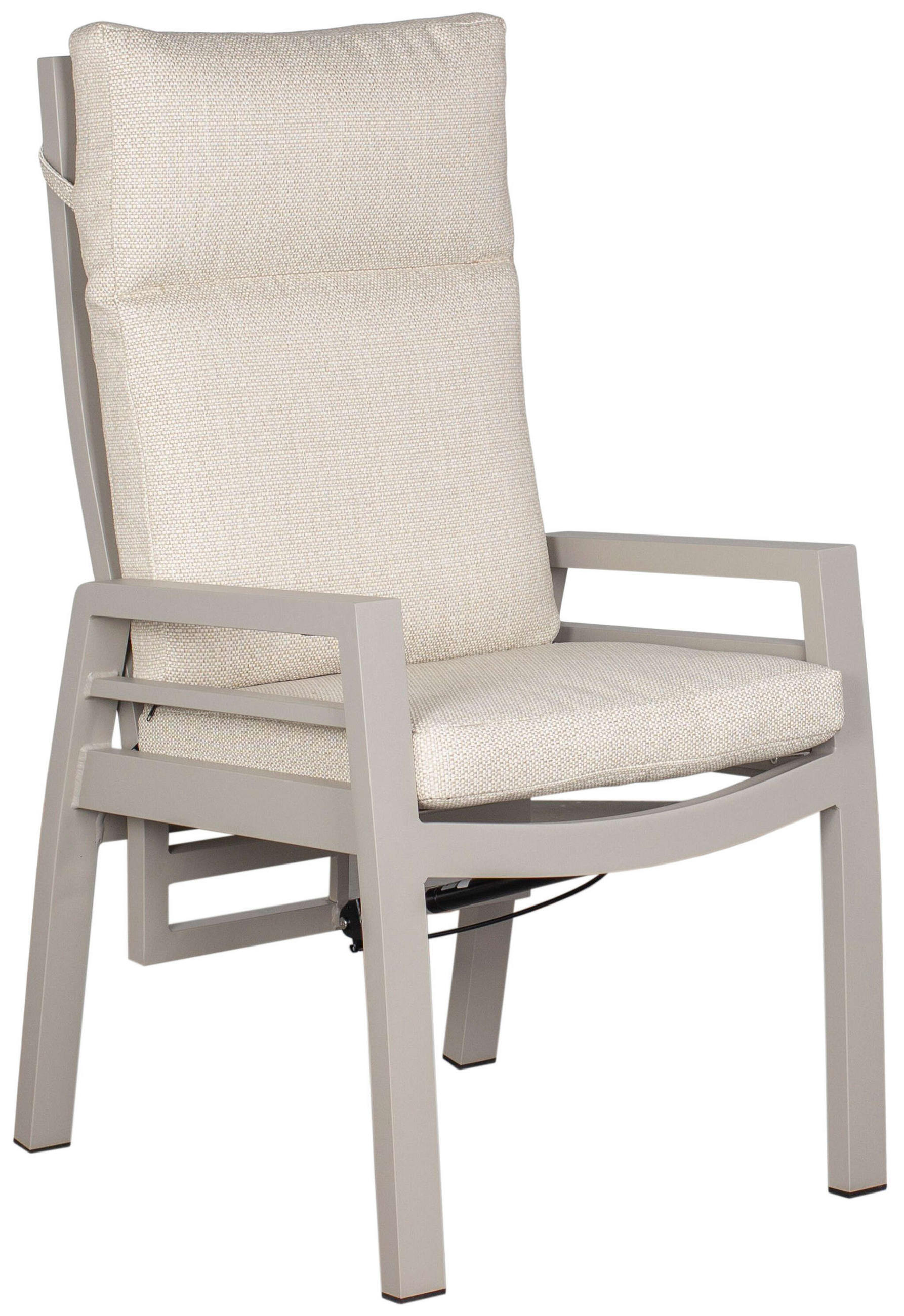 GARTENSTUHL Sevilla - Hellgrau/Grau, Holz/Textil (60/122/62cm) - Mr. Deko