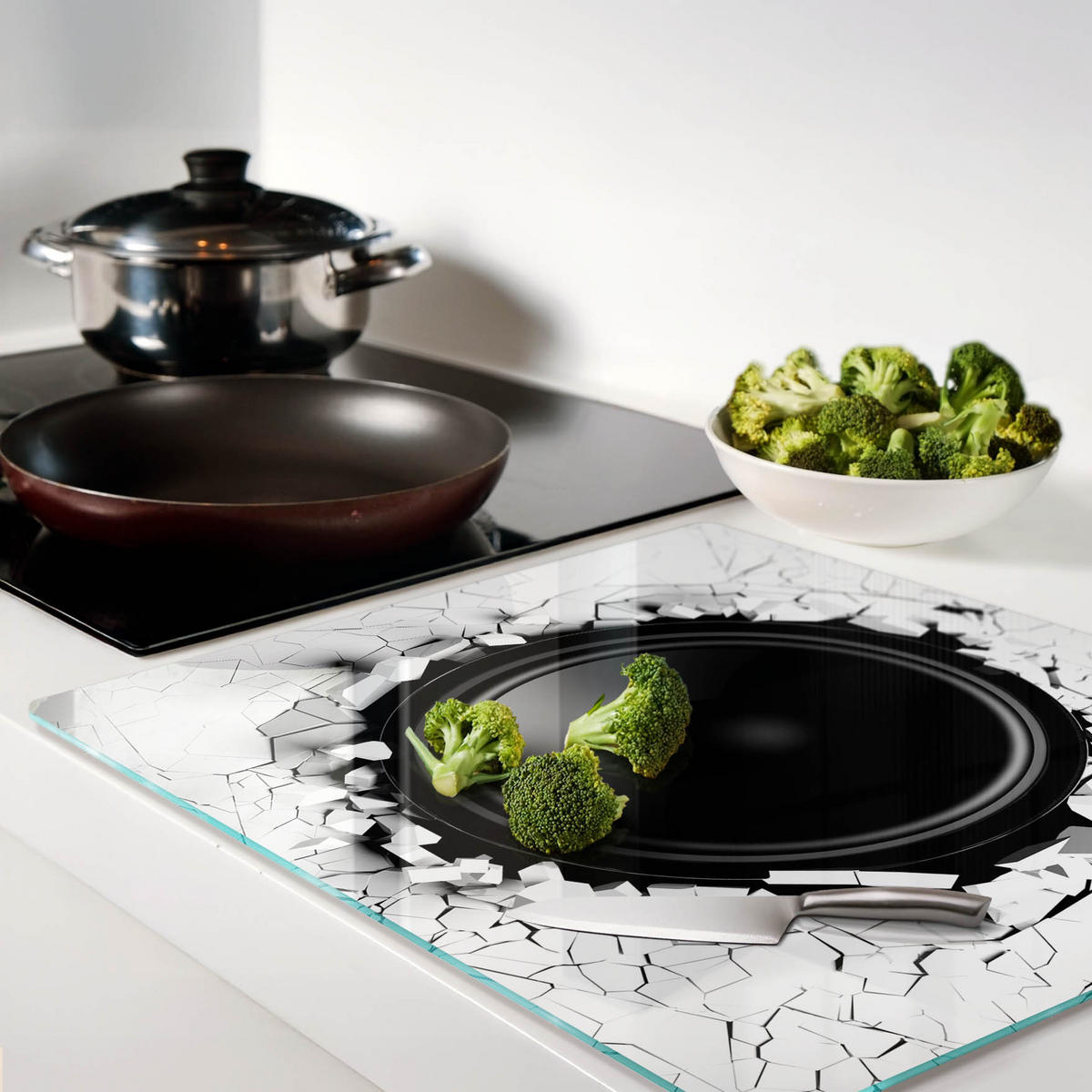 GLASPLATTE 60x52 cm Lautsprecher - Schwarz, Glas (60/0.4/52cm) - TULUP