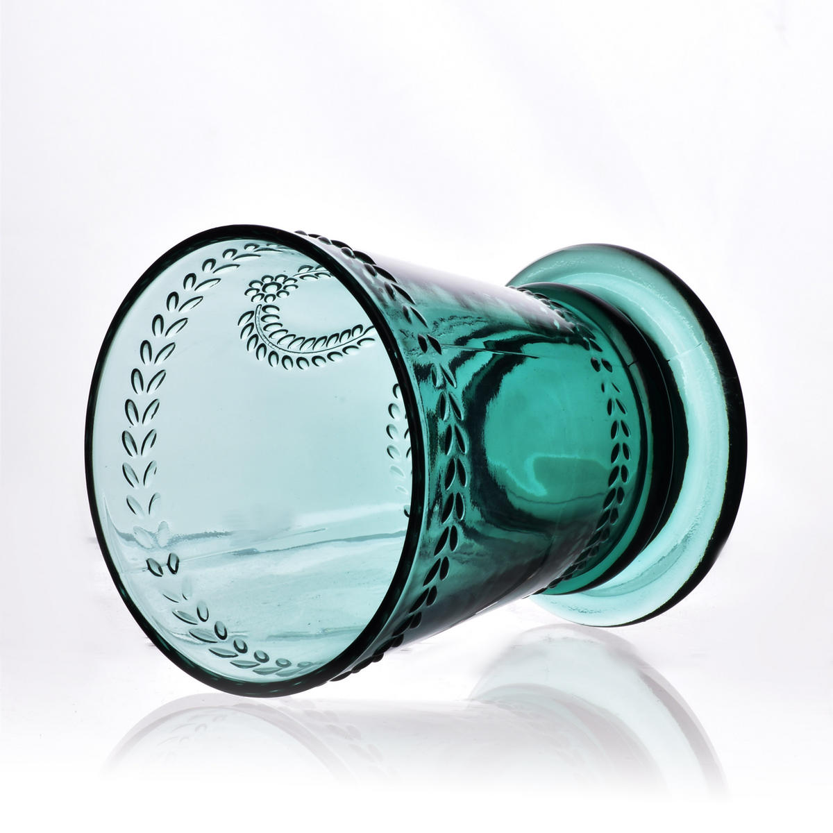 TRINKGLAS Ecila Grün 17/9.5/12 cm Glas - Grün, Glas (0.26L) - Mondex