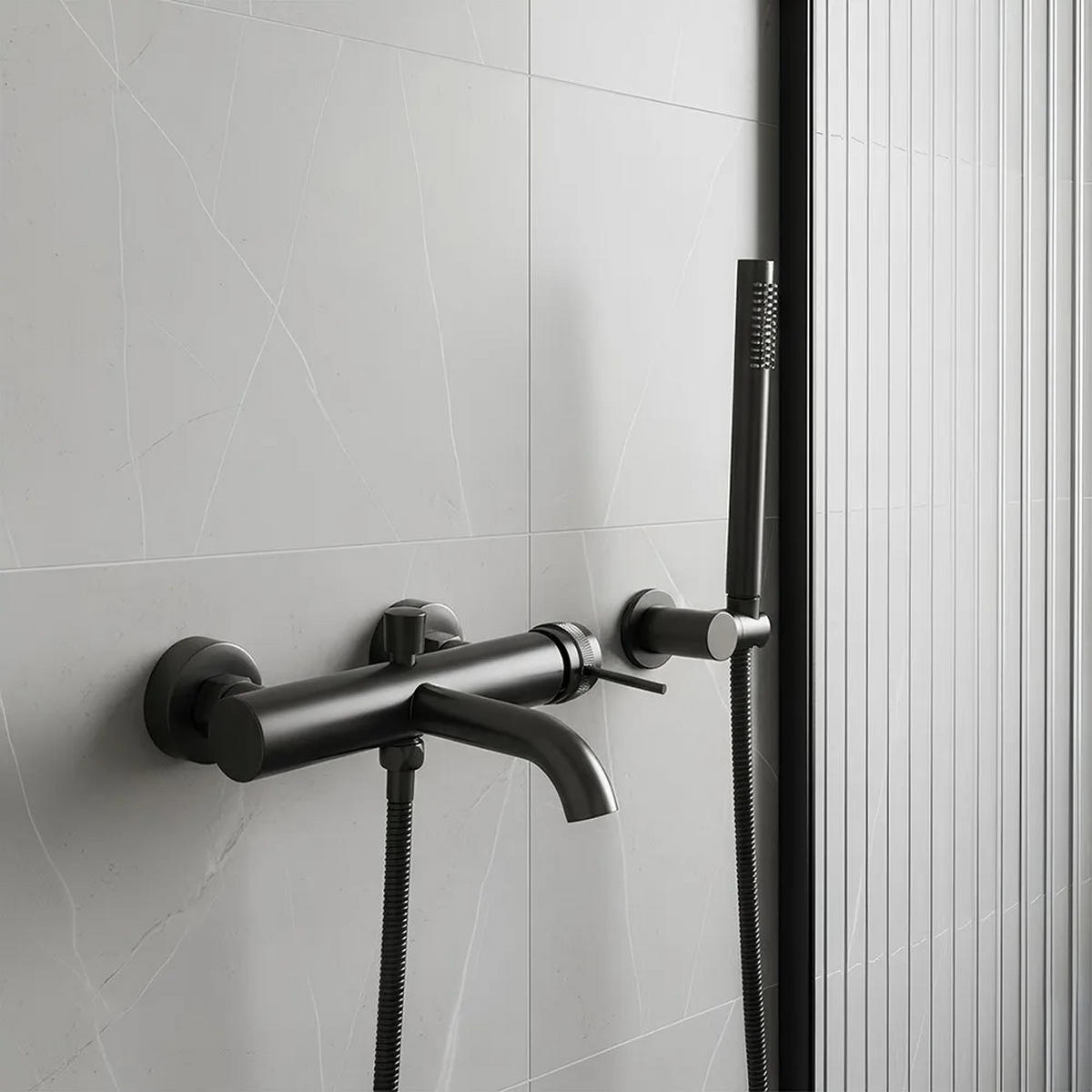 WANNENARMATUR Rea Lungo Grip Titan - Titanfarben, Metall (15/4/19cm) - REA