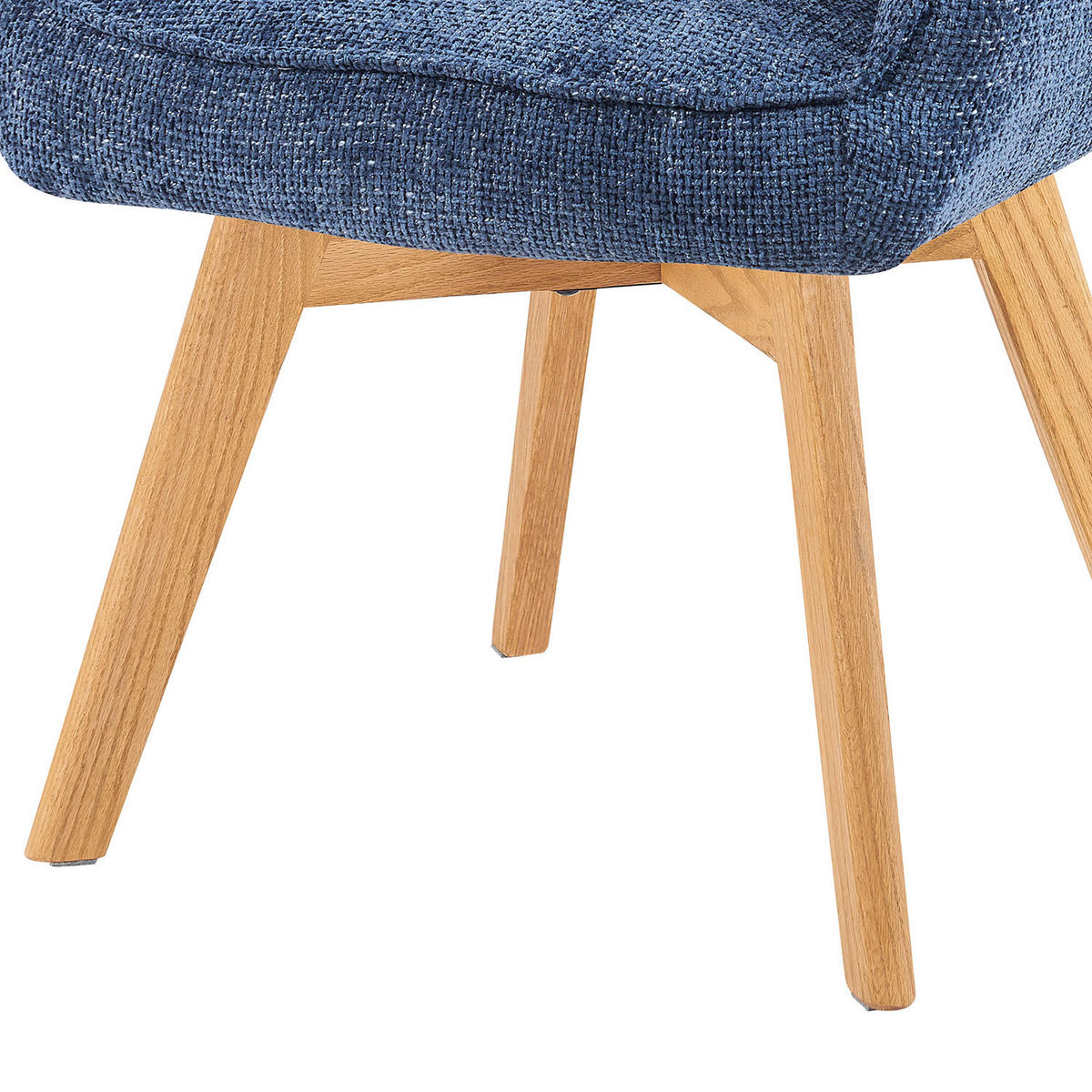 DREHSTUHL Mika-Ella - Honigeiche/Blau, Eichenholz/Holz (59/84/66cm) - DUBI Möbel